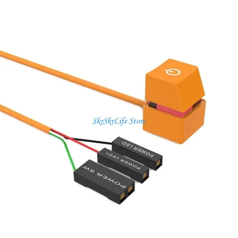 

E65E 2M Colorful Led Lights Computer Desktop Extension Cable For HomePC Motherboard External Power Control 2M Cable