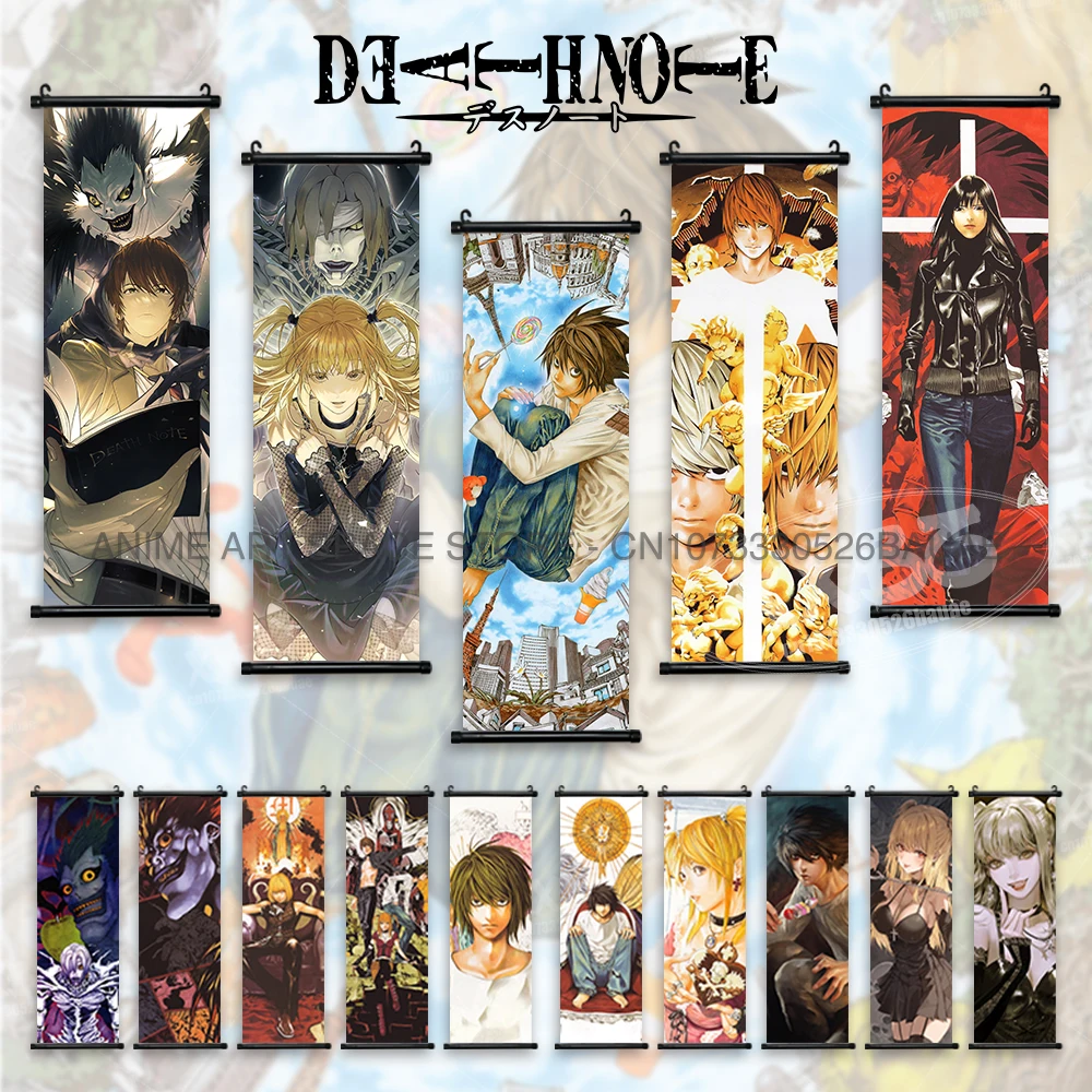 

DEATH NOTE Hanging Painting Nostalgia Anime Poster Yagami Light Home Decoration Scrolls Pictures Ryuk Figures Wall Art Mural