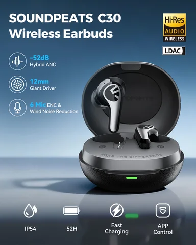 SOUNDPEATS C30 Беспроводные внутриканальные наушники