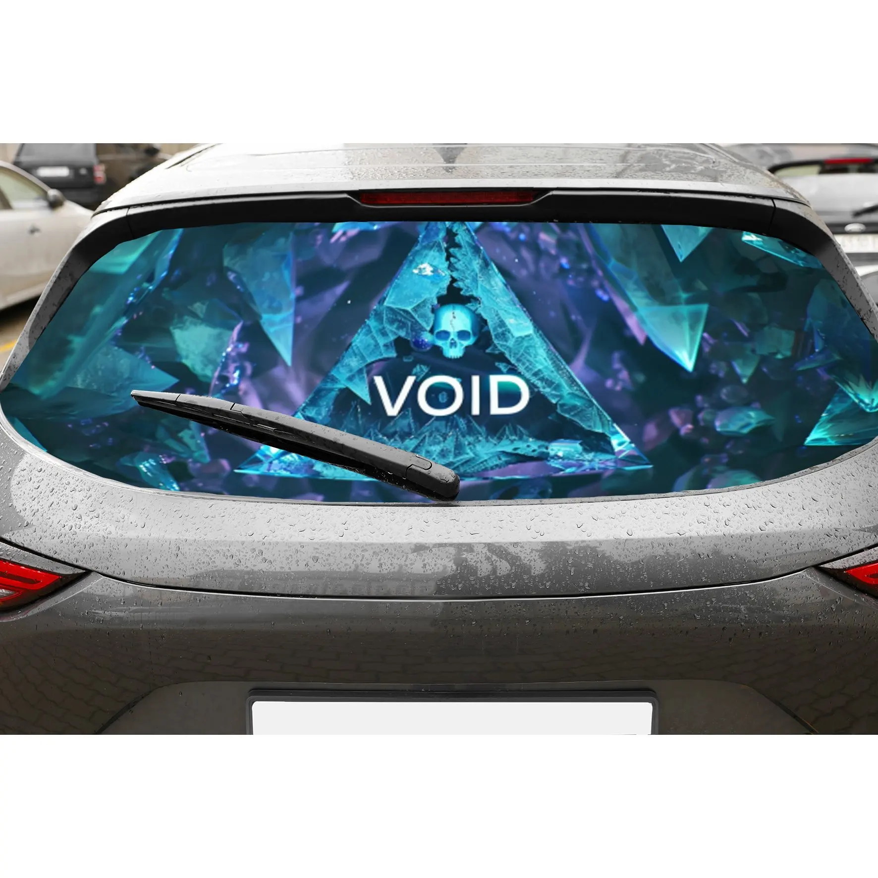 

Crystal Triangle Neon Void Glow Car Rear Window Vinyl Wraps, Waterproof Self-adhesive Car Vinyl Wraps, Surface Protection, Perso