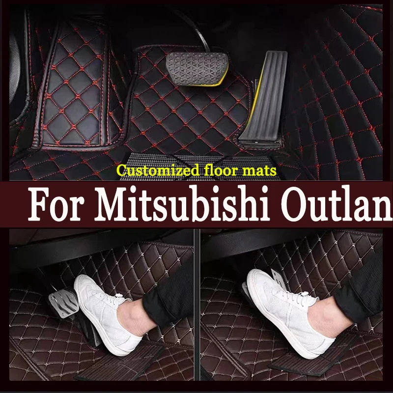 

Кожаные автомобильные коврики на заказ для Mitsubishi Outlander 2013 2014 2015 2016 5-местные ковры, коврики для ног, аксессуары