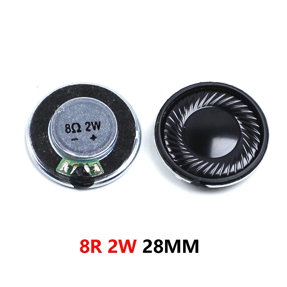 Minialtavoz ultradelgado, altavoz de 8 Ohm, 2 vatios, 2 W, 8R, diámetro 20MM, 23MM, 26MM, 32MM, 36MM, grosor 4,5mm, 5mm, 5,4mm, 1 piezas