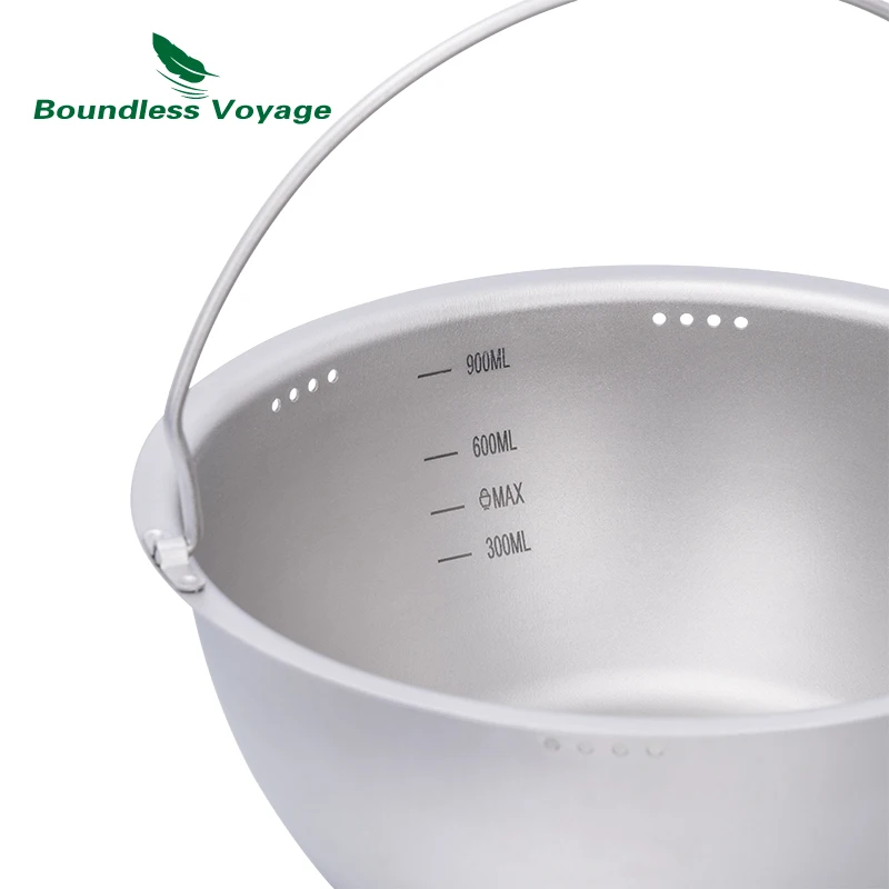 Imagem -04 - Boundless Voyage Titanium Pressure Cooker Multifuncional Pote de Sopa de Arroz Panelas ao ar Livre Ultraleves