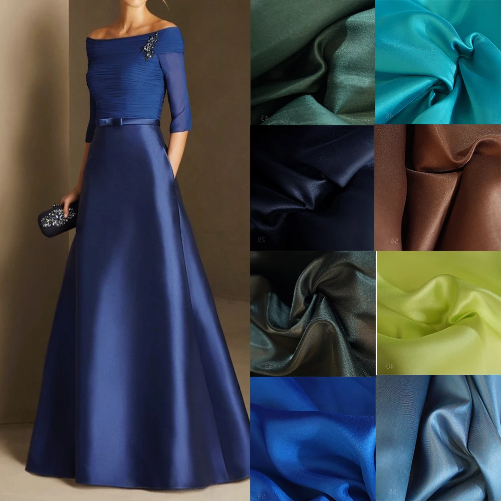 

Mikado Glossy Silk Design Wedding Dress Fashion Dress Sub Stage Clothing Fabric Hard and Stiff Fabric