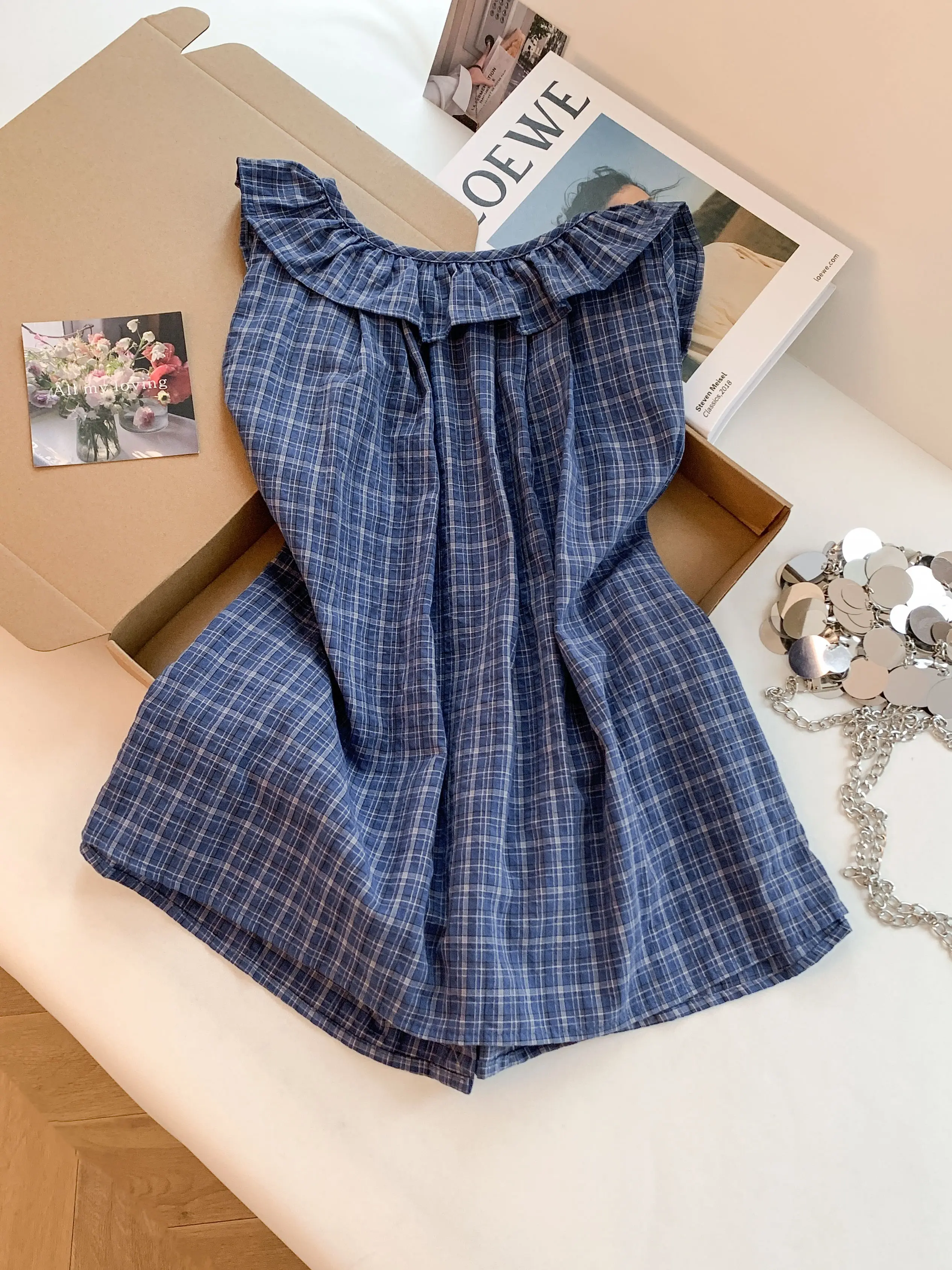 Korean Fashion Chic Lace-Up Blouse Women Summer Sleeveless Lace Trim Babydoll Tank Tops Elegant Slim Fit Office Lady Vest Shirt
