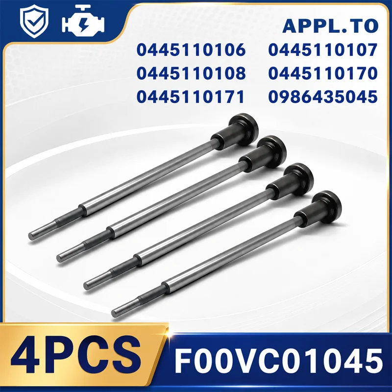 4PCS- F00VC01045 Injector Control Valve Component Assy Suitable For Bosch For 0445110103 0445110105 0445110104 Injector, LG2127
