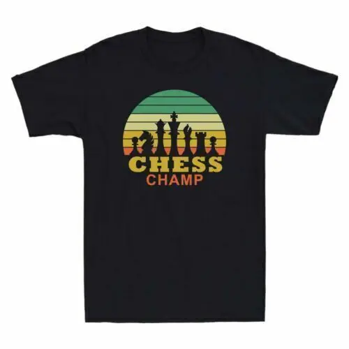 

Chess Champ Vintage Retro Style Design For Chess Players Men's T-Shirt Tee