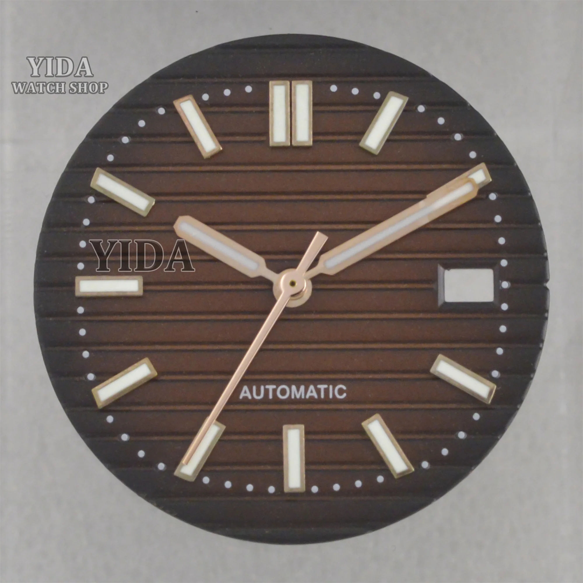 

NH35 Dial 30.5mm Green Luminous Watch Face Hands for Nautilus NH35 Mechanical Movement Watch Parts Accessories Mod Repair Tools