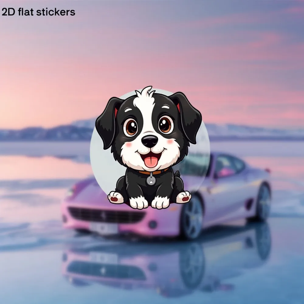 

Stickers Featuring Adorable Cartoon Dog Design Car DIY Durable for Motorcycle Laptop Water Bottles Perfect as Holiday or