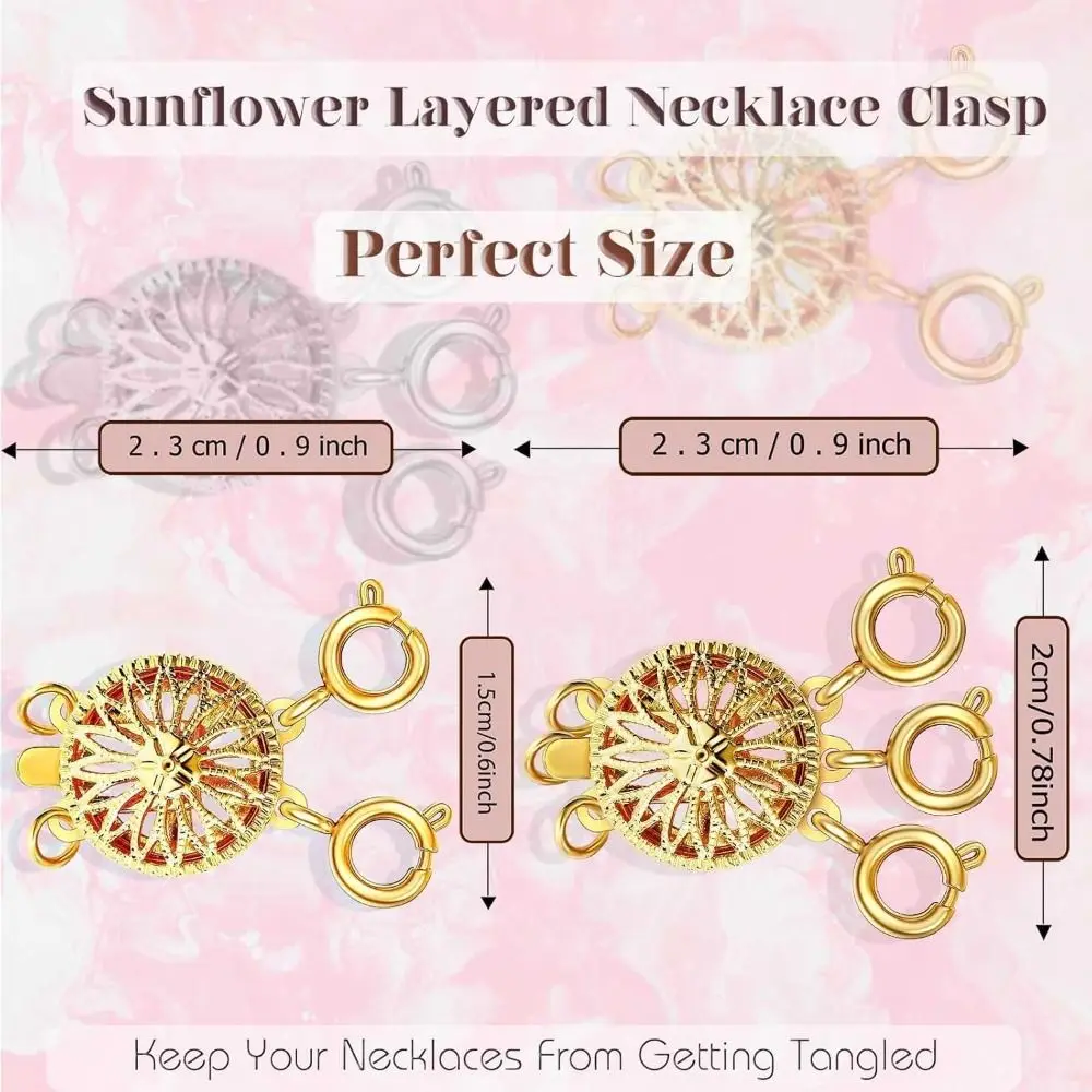 ตัวล็อคสร้อยคอแบบซ้อนชั้นสำหรับสร้อยคอลายกุ้งล็อบสเตอร์ สีเงินเมทัลลิก ตัวล็อคสำหรับสร้อยคอแบบซ้อนชั้น DIY สีทอง อุปกรณ์ทำเครื่องประดับ DIY