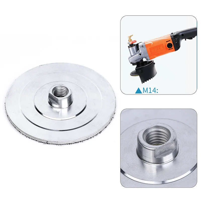 Nieuwe 4Inch Aluminium Legering Backer Pad Voor Diamant Polijsten Pad Aluminium Basis Backing Houder M14 Tools Accessoires Vervangen