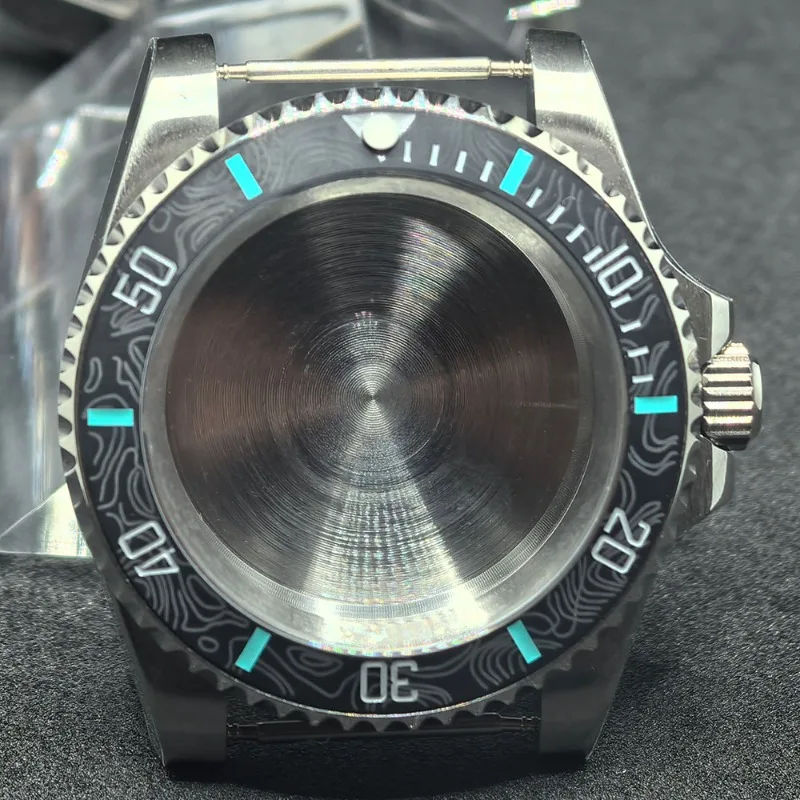 Carbon fiber pattern ceramic ring case 40mm is suitable for NH35/NH36 movement modification accessories