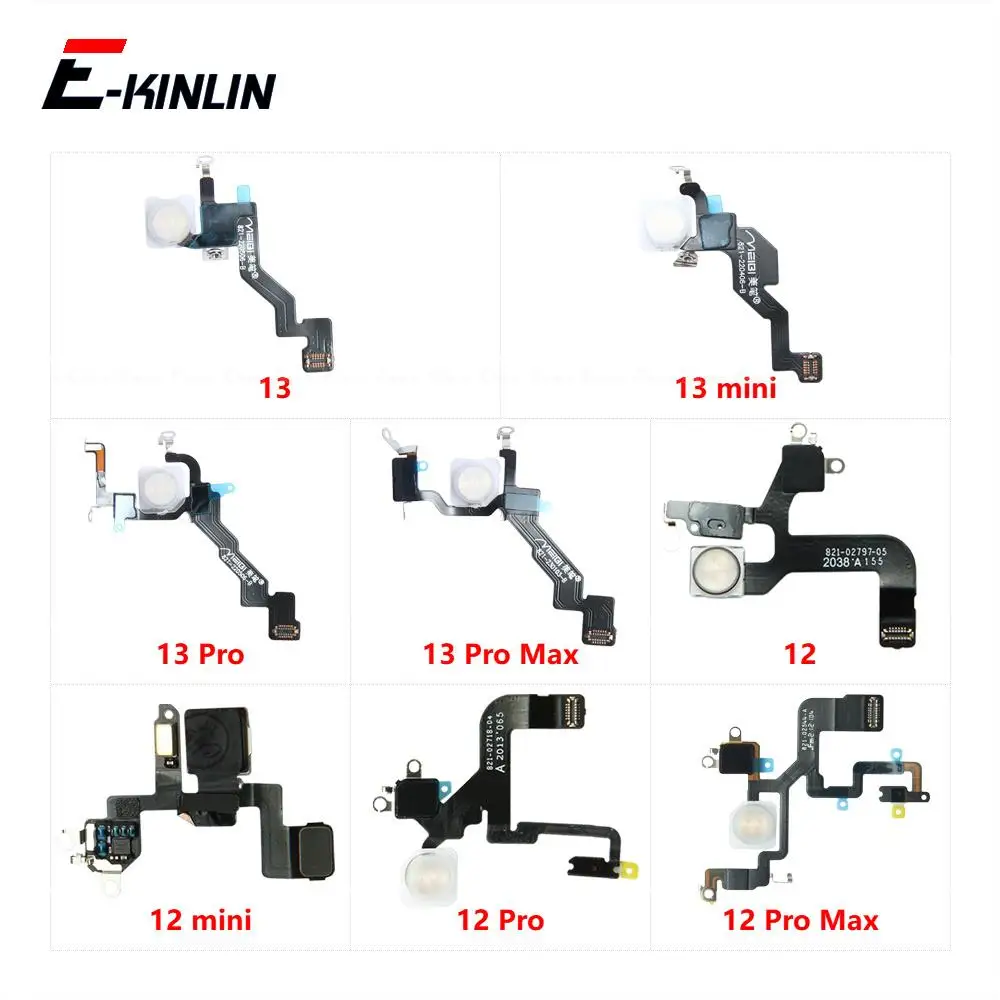 Proximity Distance Ambient Flash Light Sensor Flex Cable Repair Parts For iPhone 13 12 mini 12 Pro Max