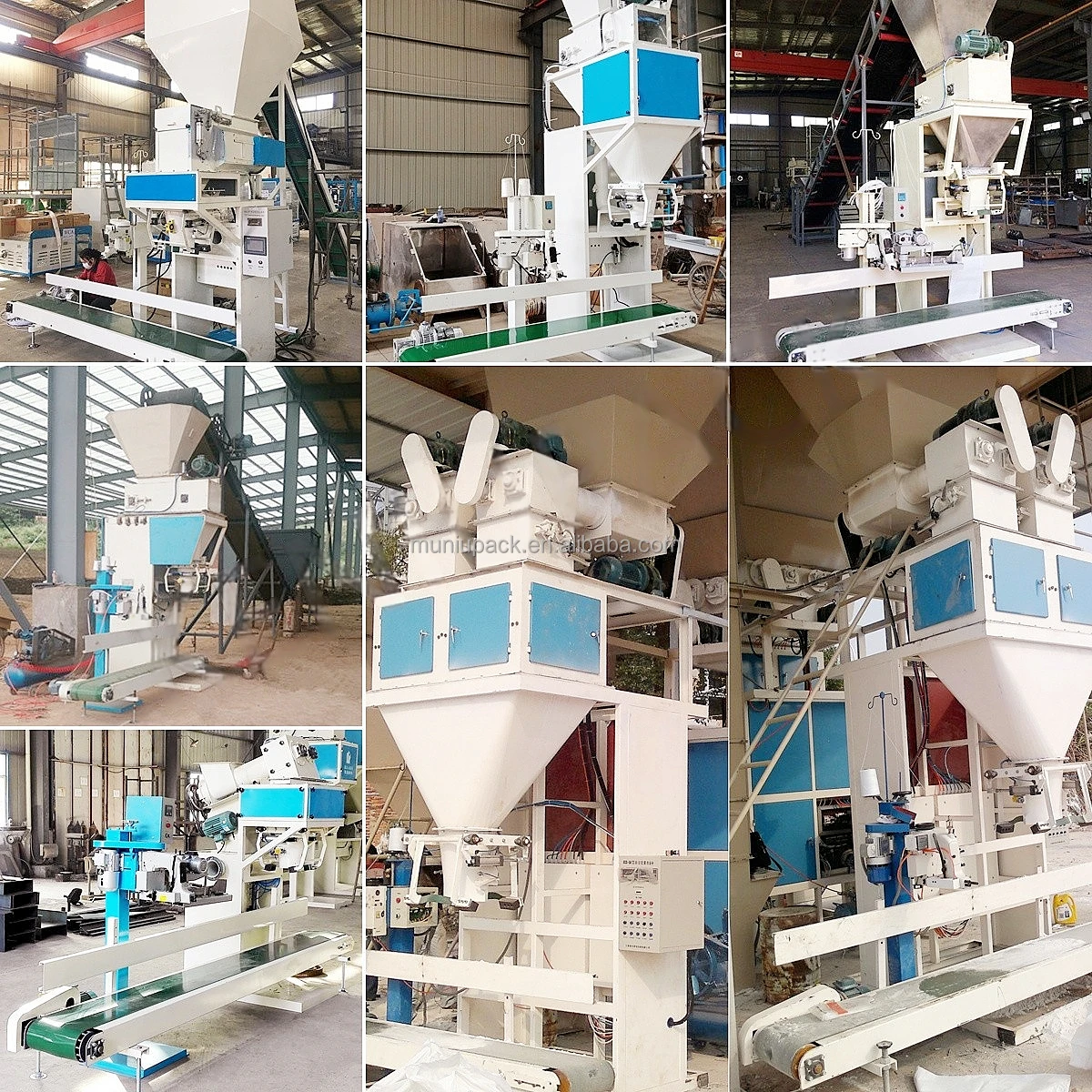 魚飼料・穀物包装用、5kg～50kg計量・充填・袋詰め機（耐久性のある金属・プラスチック/紙製パウチ包装対応）