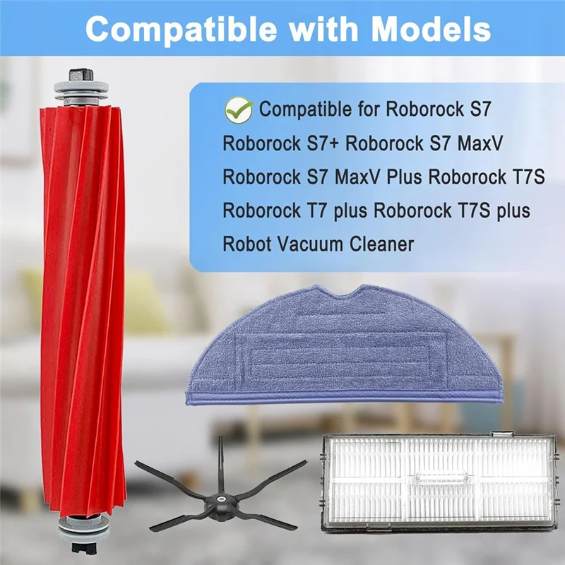 

Запасные части BAAG для Roborock S7, S7 +, S7 Maxv, S7 Maxv Plus, T7S, T7 Plus, T7S Plus, фильтры с щеткой для робота-пылесоса
