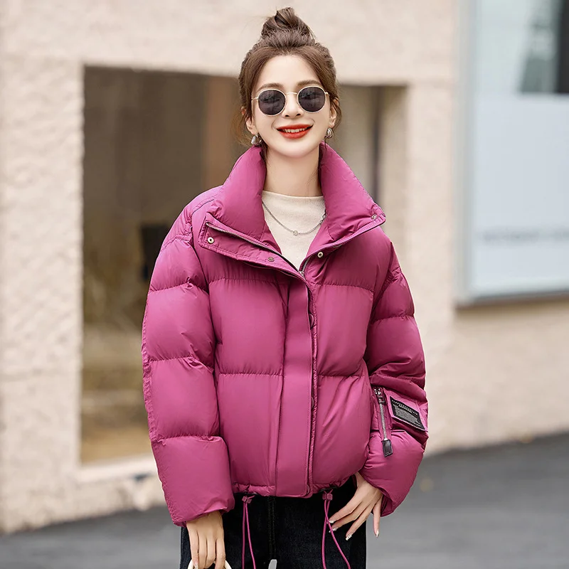 Women's Short Down Jacket 2025 Winter New Arrival Fashion Streetwear Oversized Loose Fit Thickened Warm Coat Trendy