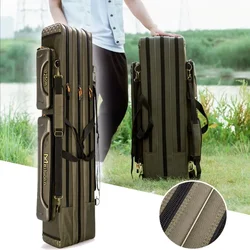 Fishing Rod Storage Bag Oxford Cloth Multifunctional 1/2/3 Layer Large Capacity 80/90/100/120/125CM Fishing Rod Carrier