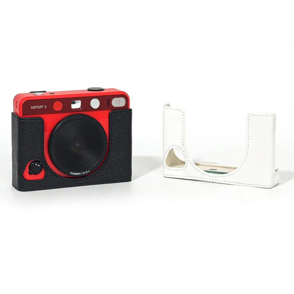 

Genuine Leather Hybrid Instant Camera Case Shockproof Wear Resistant Protective Cover Durable Anti Scratch for Leica SOFORT 2