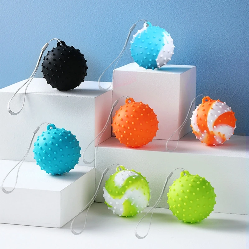 Finger Hand Grip Massage Ball, Massager Roller Spiky Ball, Soft & Comfortable for Stress Relief, Rehabilitation Exercise