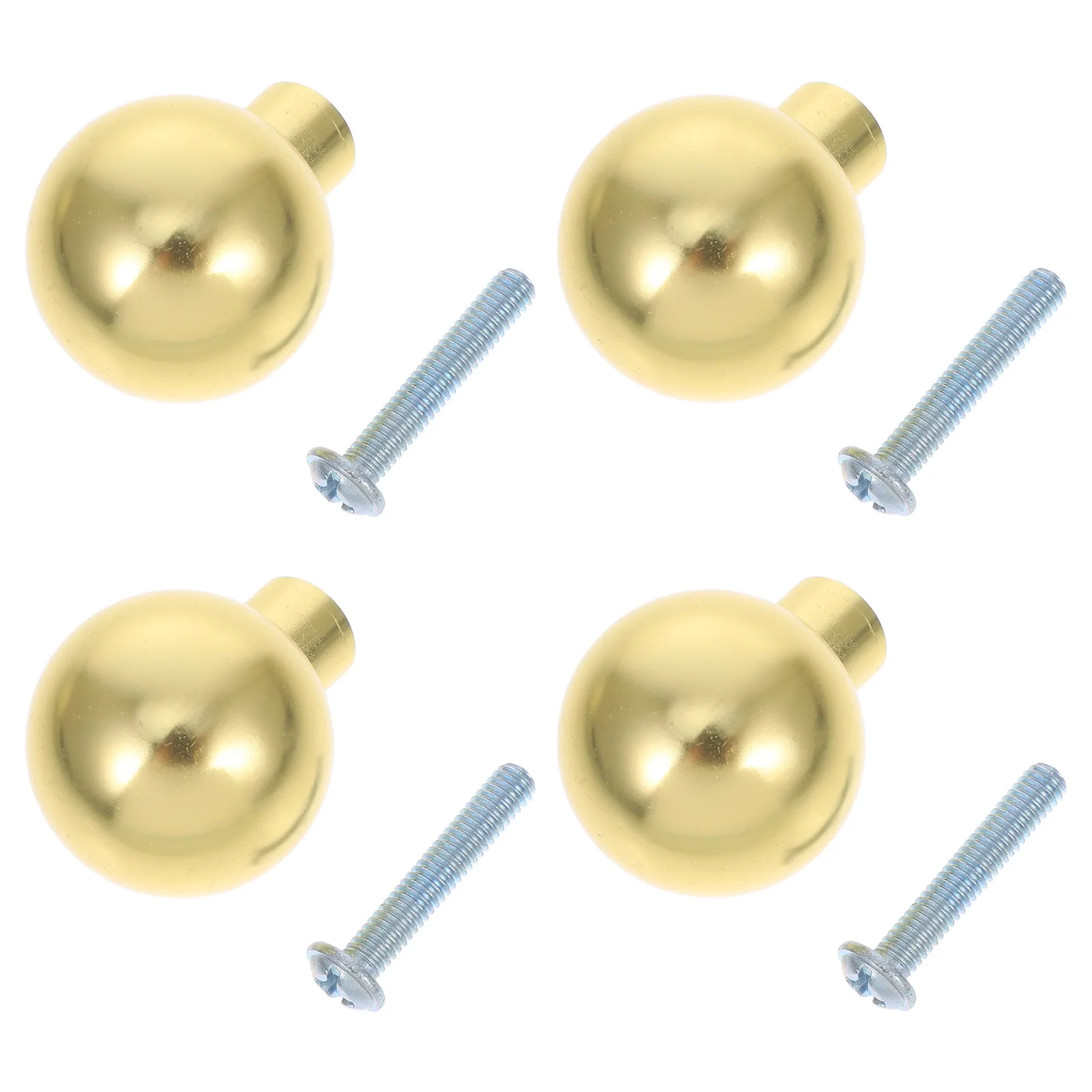 

4Pcs Gold Round Knobs for Cabinets Drawers Wardrobe Closet Hardware Modern Ball H les Small Furniture Vanity Pulls Kitchen
