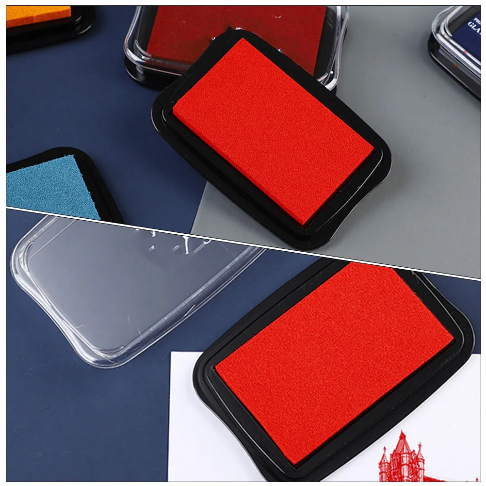 2pcs Vintage Red Ink Pad Premium Plastic Sponge For Diy Scrapbook Rubber Wood Fabric Craft Projects Stamp Pads Accounting