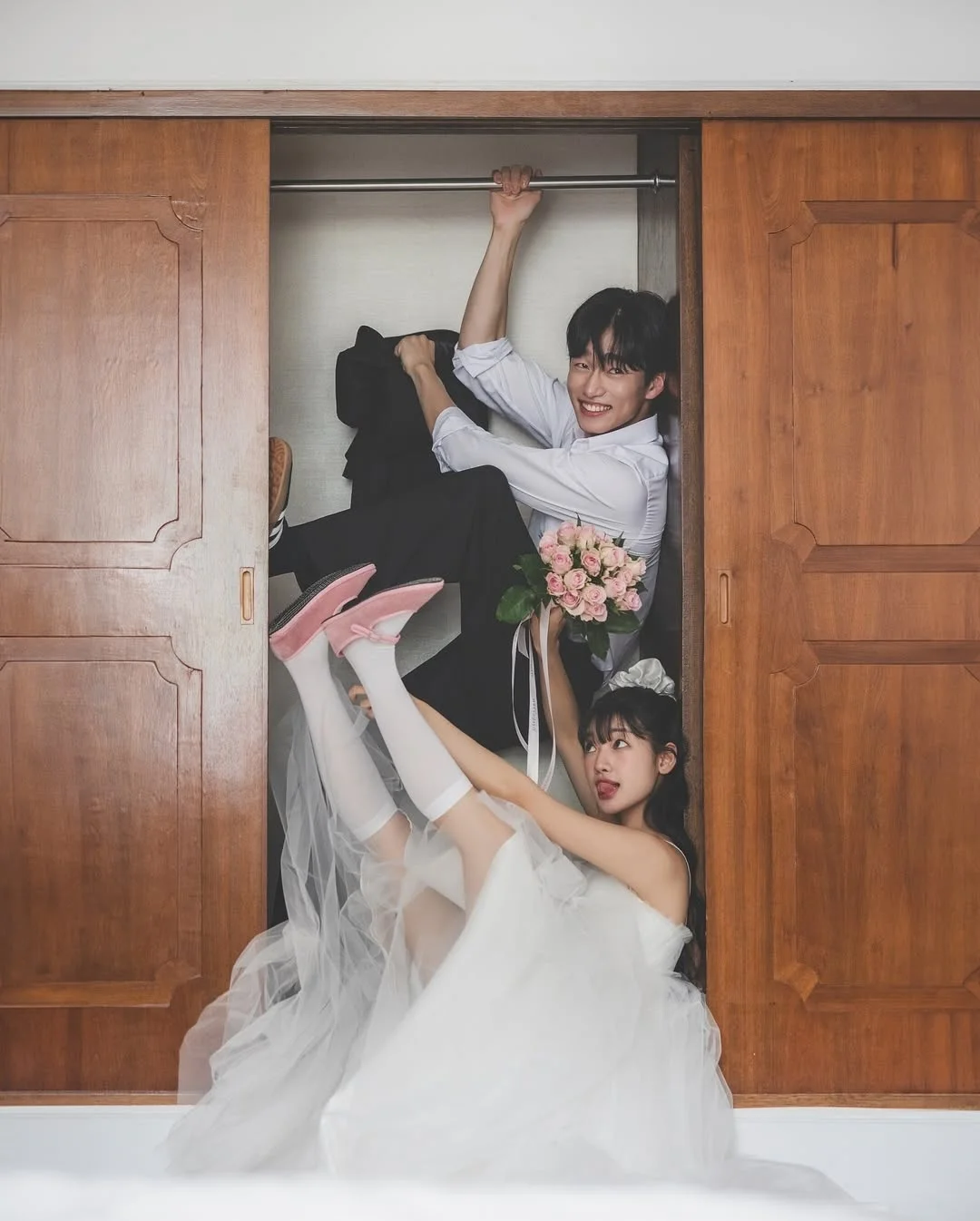 MD Simple Strapless A-line Wedding Dresses Spaghetti Strap Korea Photoshoot  Floor-Length Bridal Gown Customized 웨딩드레스 2025