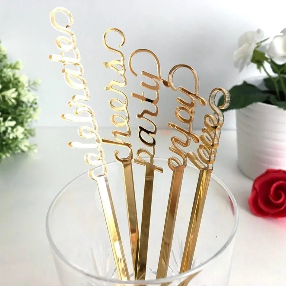 

Custom Drink Stirrers, Personalized Birthday Stir Sticks, 21st Birthday Party Decoration, Swizzle Sticks