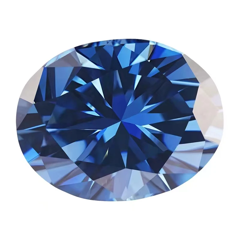 

Szjinao 100% True Blue Oval Cut Moissanite With GRA Certificate 0.5ct To 13ct Loose Gemstones Pass Diamond Test jewelry In Bulk