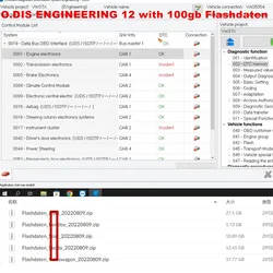 2023 O_DIS Engineering Flashdaten ECU Firmware Flash Data Files ODIS-E V12.2.0 Software  Upgrade ECU software