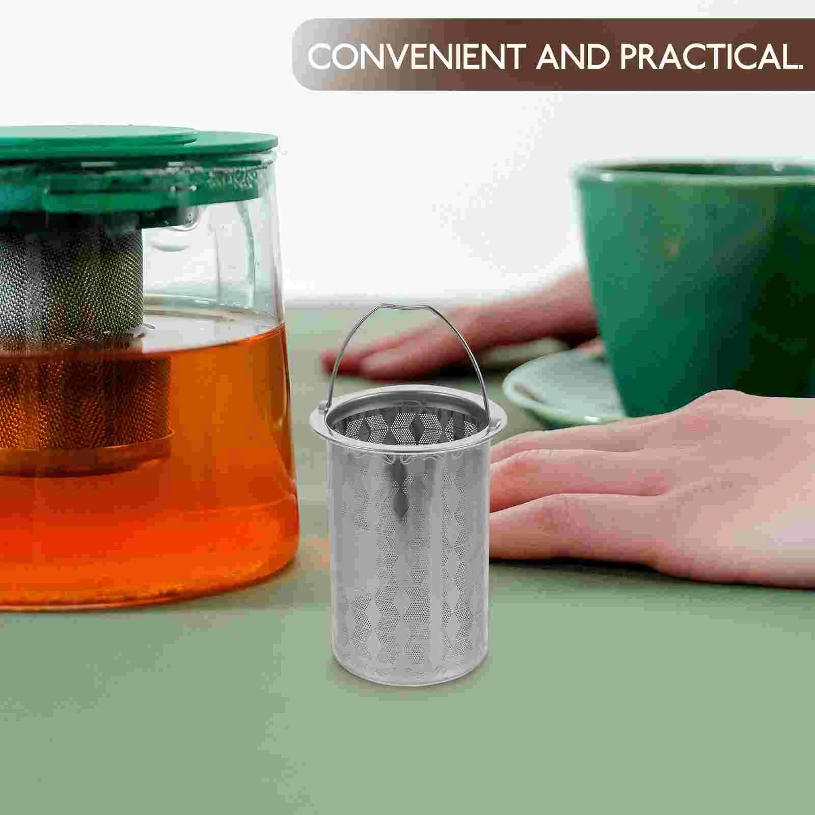 3 Pcs Tea Leak Cup Metal Teapot Infuser Insert Diffuser Home Supplies Filter Stainless Steel Strainers Residue