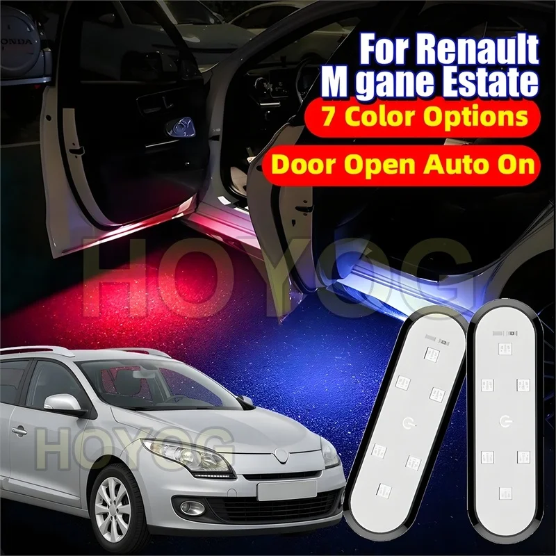 Fit for Renault Mégane Estate 2009-2016 USB Rechargeable LED Car Door Light featuring an Infrared Sensor for Puddle Lighting