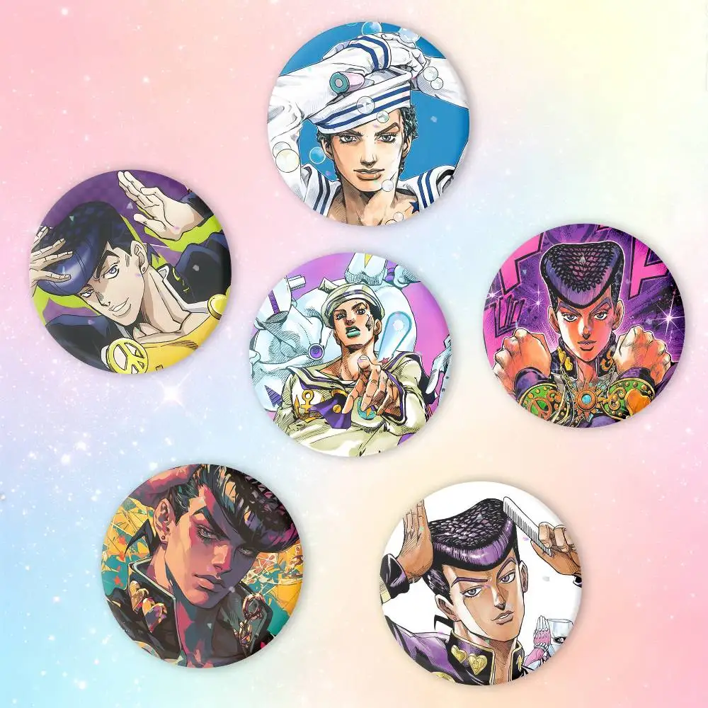 Jojo J-Josuke Higashikata Button Pins Backpack Clothing Decor Brooch Badge Jewelry Gifts for Kids