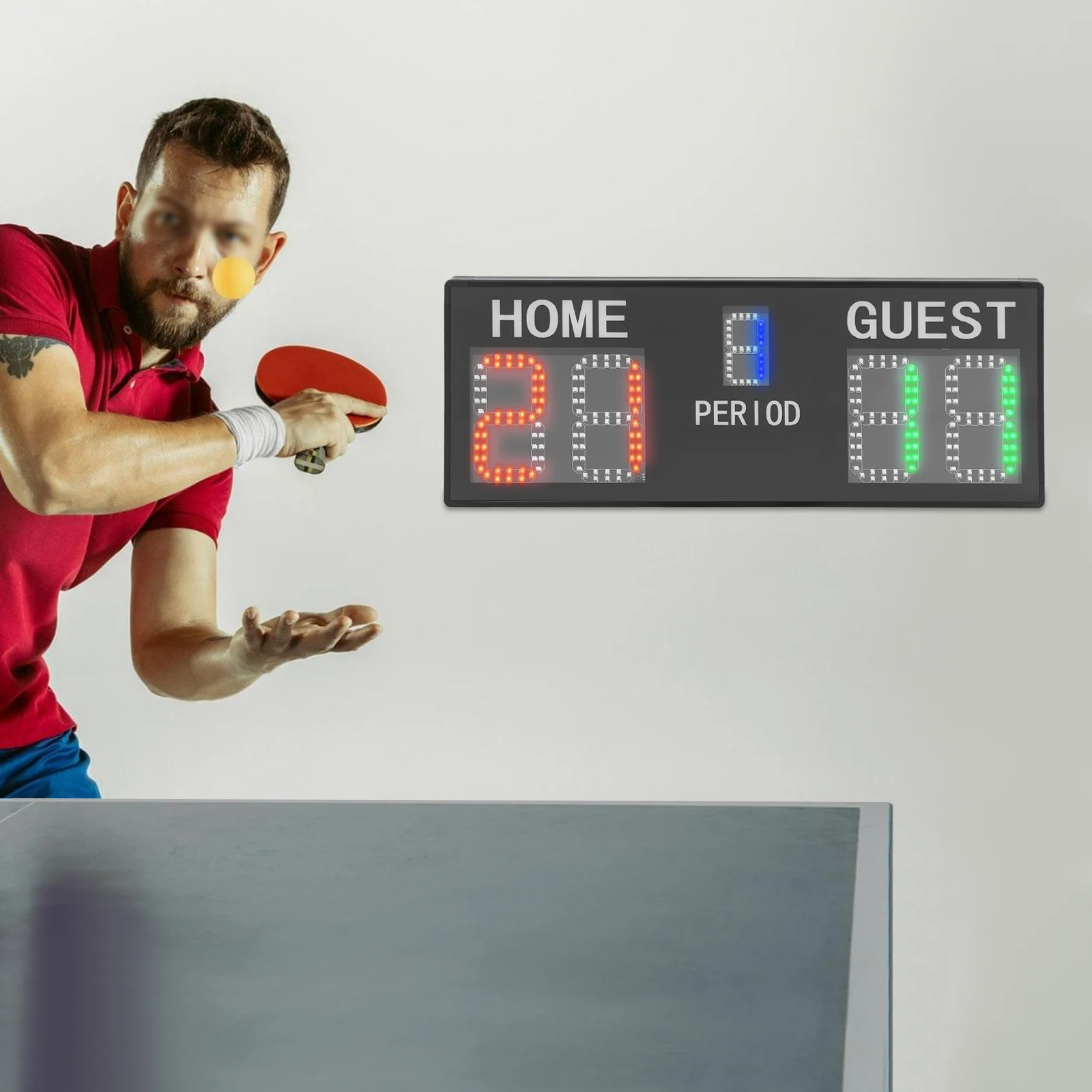 

Electronic Scoreboard Portable Match Scoreboard For Tennis Basketball Billiards Basketball LED Scoreboard Remote Distance 30M