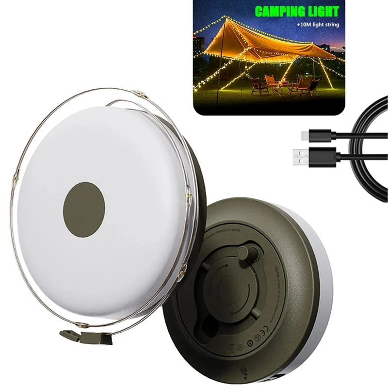 مصباح LED للتخييم بشريط جوي ، طول 10 أمتار ، IPX4 مقاوم للماء ، مصباح حزام خفيف قابل لإعادة التدوير لغرفة الخيمة ، سهل التركيب