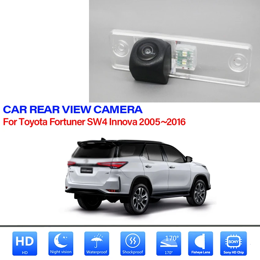 170° HD 1080P Car Rear View Camera For Toyota Fortuner SW4 Innova 2005~2013 2014 2015 2016 Night Vision Reverse Reversing