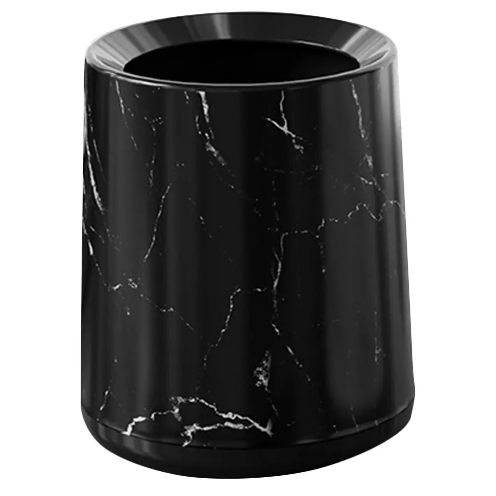 

Stylish Marble Finish Mini Trash Can for Bathroom Sink Desk Office Kitchen Countertop Small Garbage Bin for Tissues Paper Waste