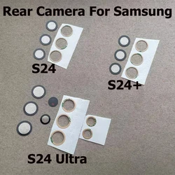 New For Samsung Galaxy S24 Plus Ultra Back Rear Camera Glass Lens With Sticker Adhesive Repair Parts