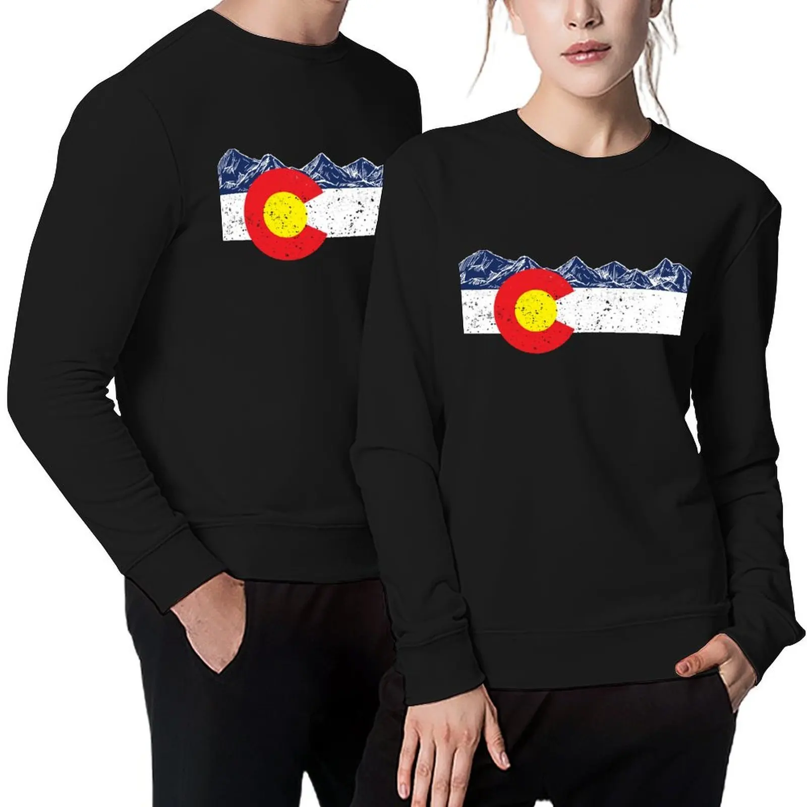 

Colorado Flag Mountain Gift Vacation Colorado Day Denver Pullover autumn new products men's clothes winter man sweatshirt