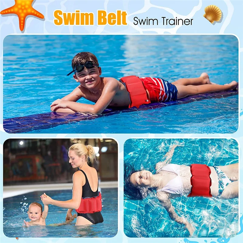 Swim Belt Pool Flotation Belt Waist Floatation Belt for Adults Adjustable Floating Belt Swim Training Aid Waist Belt,1PC A007