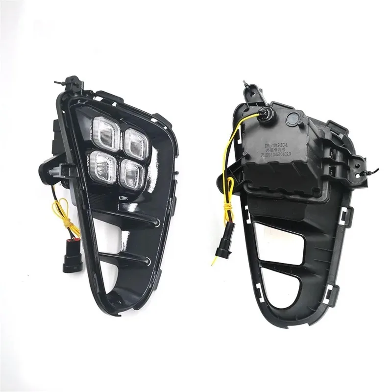 1 مجموعة LED المصباح النهار تشغيل ضوء المصد الأمامي مجموعة مصابيح لكيا بيكانتو 2018 2019 2020 LED أضواء الضباب DRL
