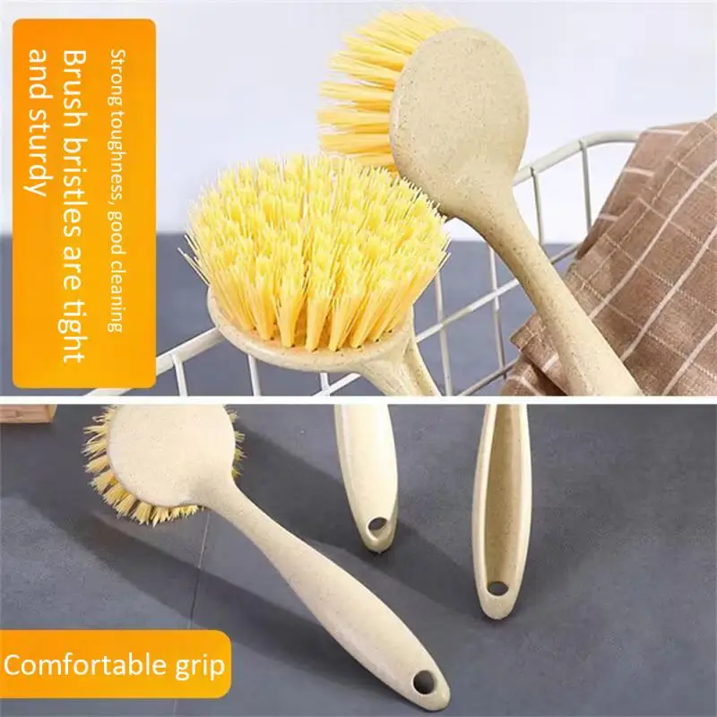 Multifunctional Dish Brush Long Handle Household Cleaning Brush Not Hurt The Pot Useful Things For Kitchen Cleaning Supplies