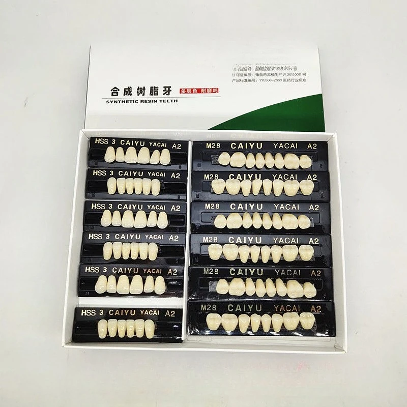 

Dental Plastic Steel Teeth Jade Picking Synthetic Resin Plastic Steel Complete Dentures Resin Dentures for Oral Dentistry