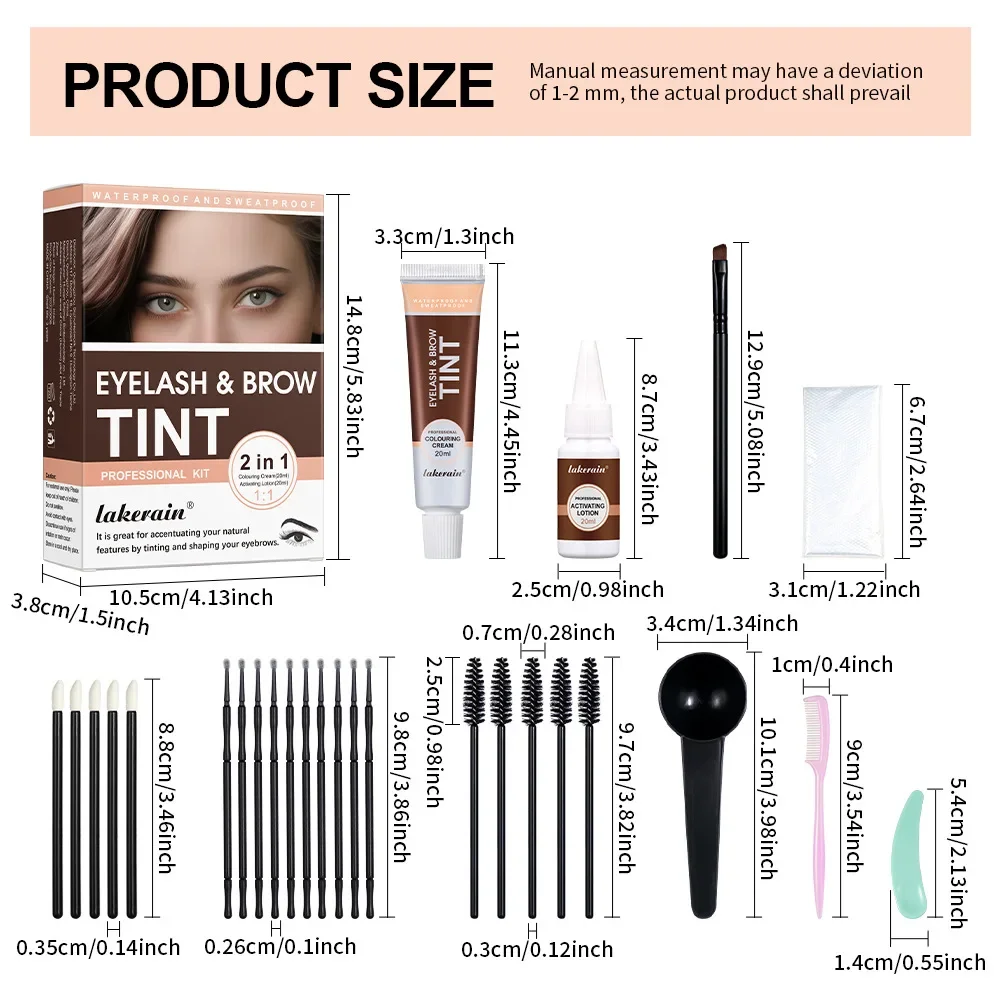 Makeup Set Brow Tint Black Brown Brow Tint Kit Mixed Tone Brow Tint Make Up Kit