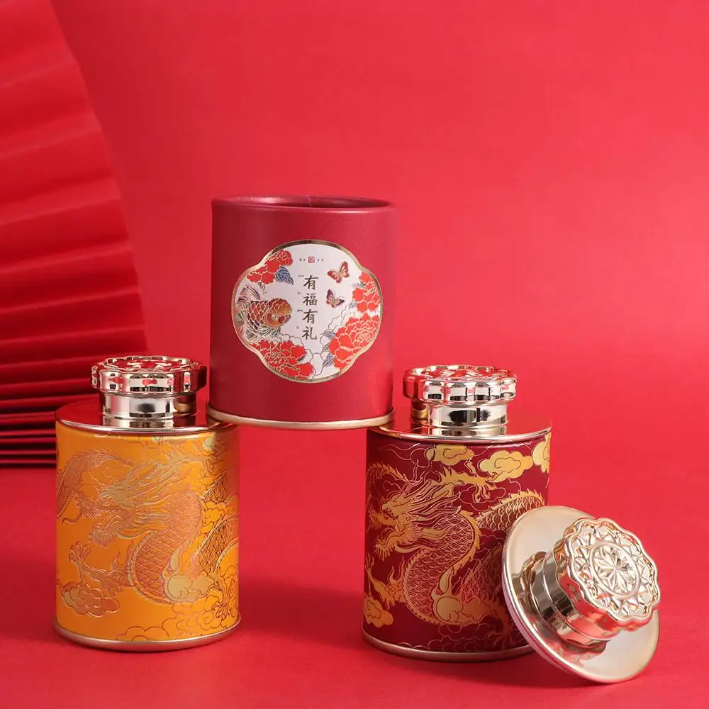 Storage Can Paper Empty Tea Tin Can Portable Mini Tea Canister Exquisite Small Tea Packaging Box Green Black Tea
