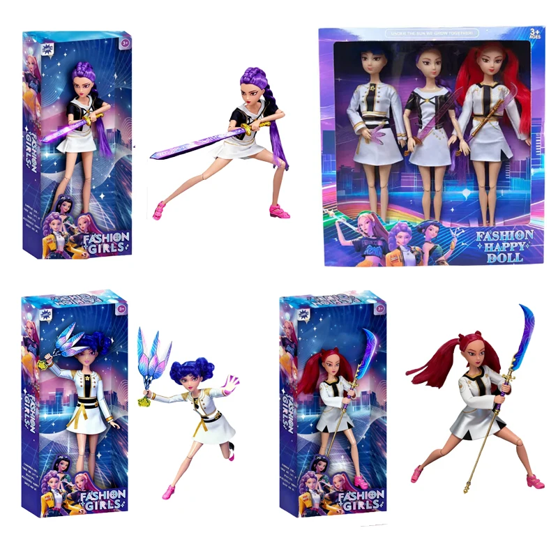 

Новинка 2026 года, куклы для спортсмена «Охотник за ведьма», Rumi/Mira/Zoey — полностью шарнирное оружие, игрушки в комплекте, детский подарок на день рождения