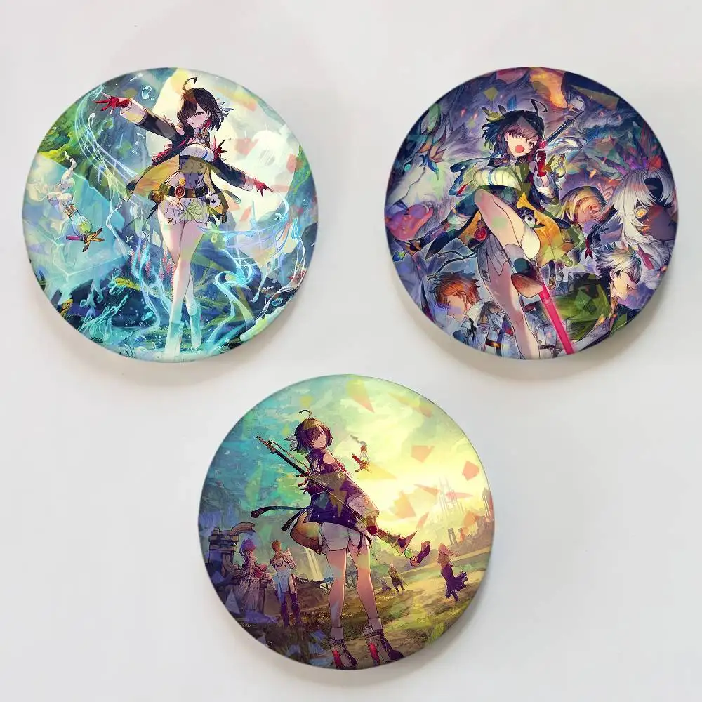 Badge laser rond A-Atelier Yumia, broche, accessoires pour vêtements, sac à dos, décoration de revers, cadeau