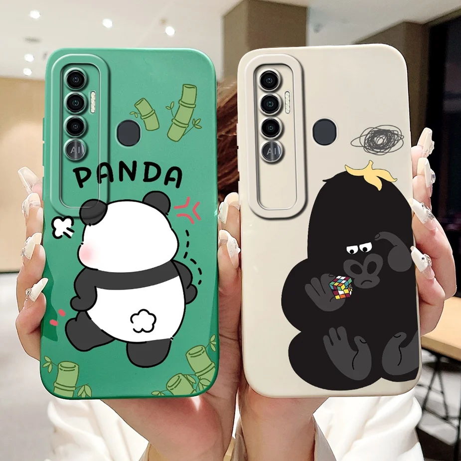 For Tecno Spark 7 7P 7T Case Spark7 Pro Funny Cartoon Painted Cover Soft TPU Phone Case For Tecno Spark 7 Pro Spark 7P 7T Bumper