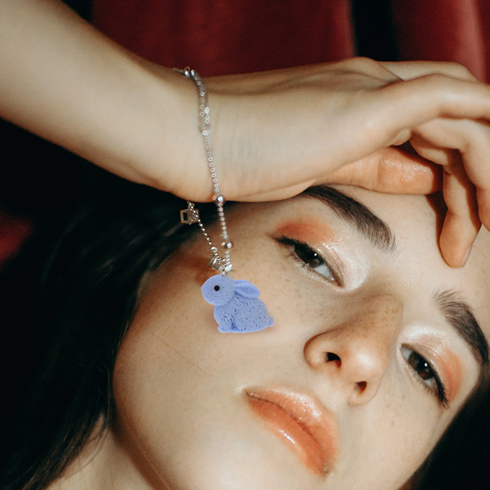 

50 шт., подвески в виде кролика из смолы, маленький кулон в виде кролика, ювелирные изделия своими руками, аксессуары для серег, браслетов, ручная работа, ремесло, пасхальный подарок, декор