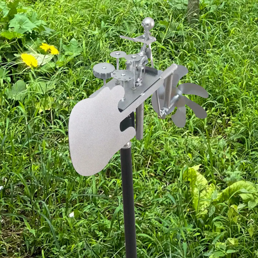 

Metal Wind Spinner Beat The Drums with The Wind Decorative Wind Power Rock Art Statue for Garden Yard Patio Lawn Porch Backyard