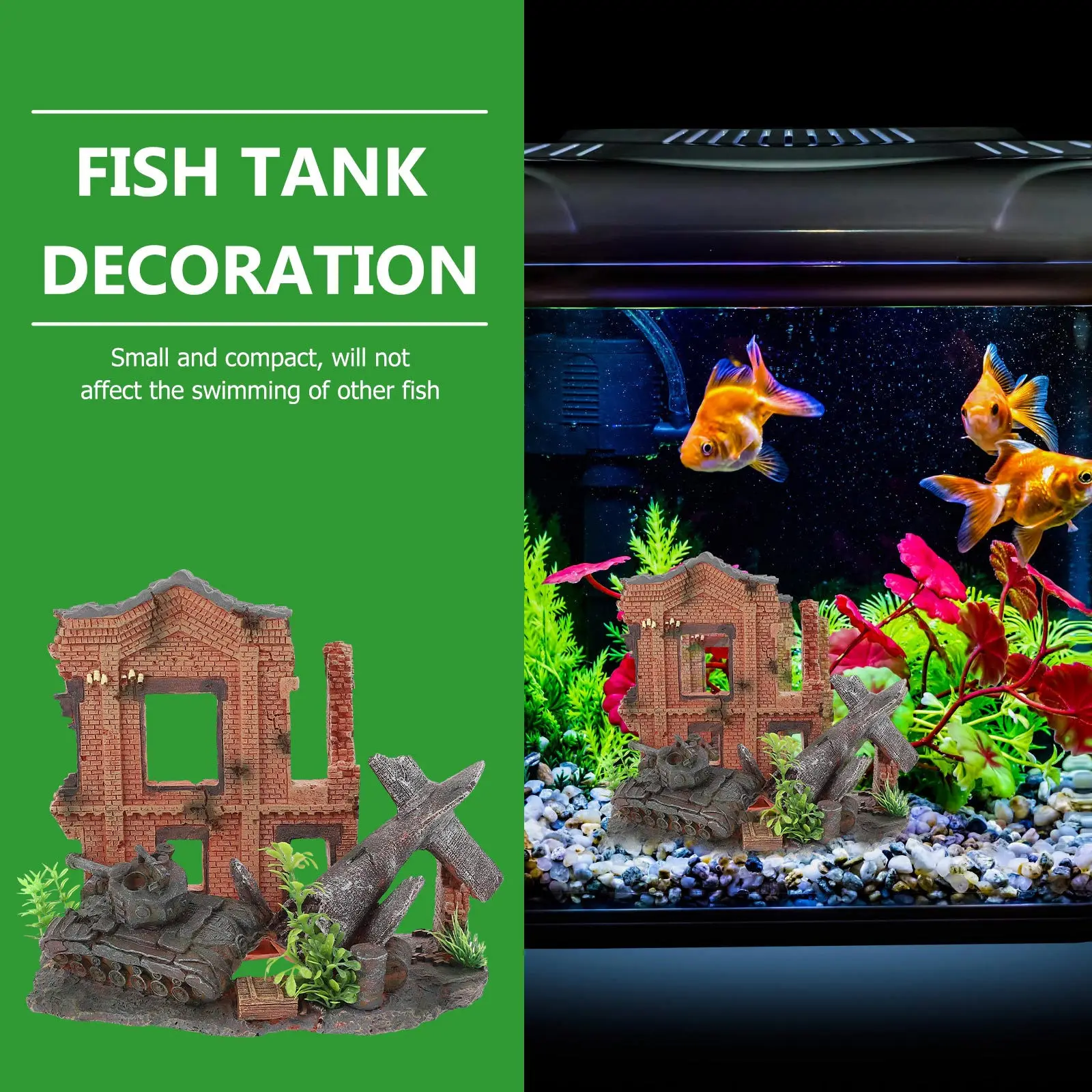 

1Pcs Fish Tank Landscaping Decoration Resin Ornament Aquarium Resin Craft Natural Creative Fish Tank Decor Aquarium Ornament